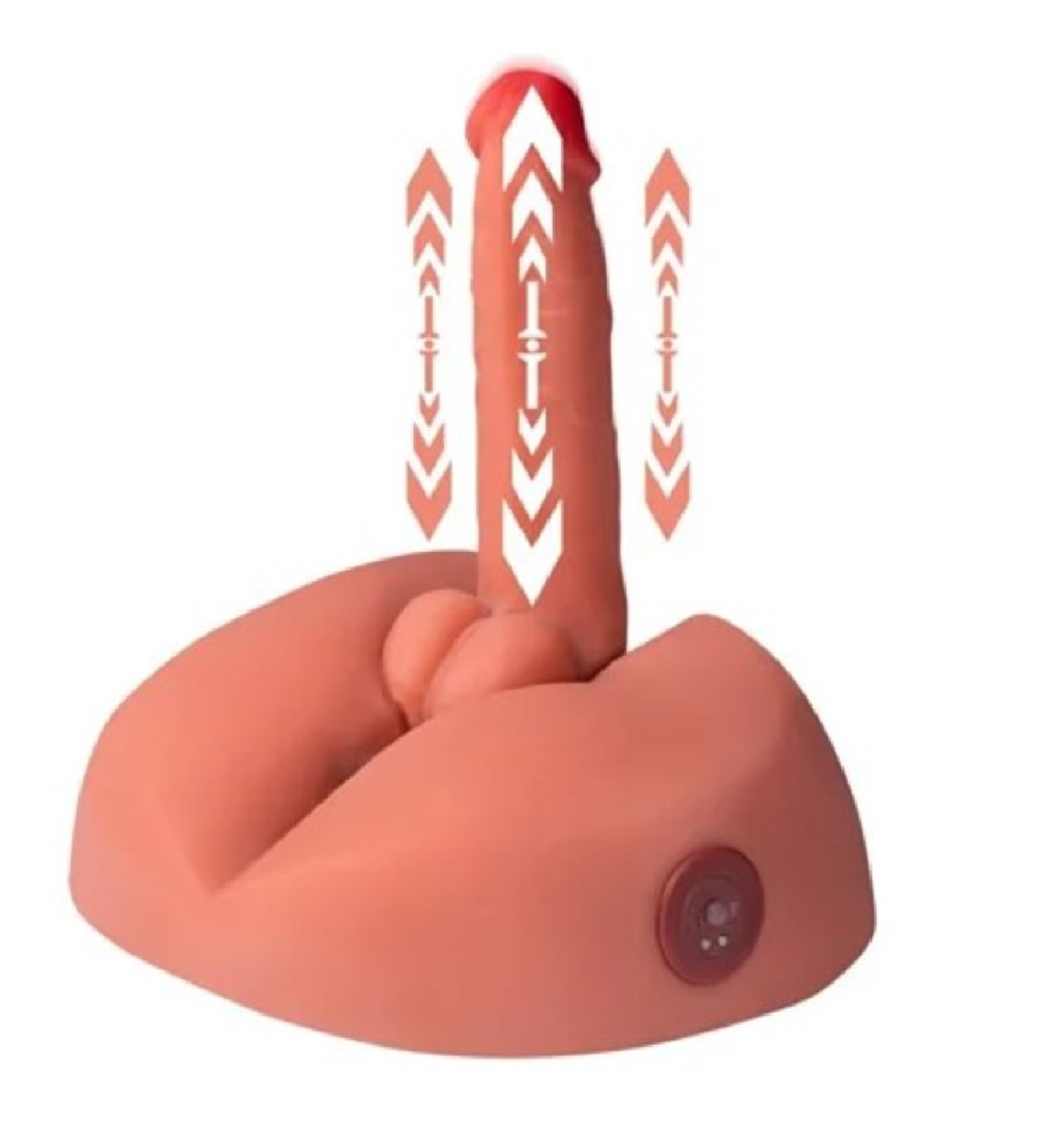 Thrusting Honey dildo sa potiskom i vibracijom — cyberskin, 16 cm, punjiv — SQ MAR30025
